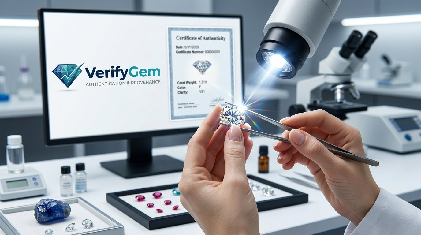 Gemstone authentication workstation